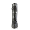 INDULGE-1020 Plateau Stiefeletten Schwarz von Devious – Ansicht 2