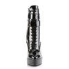 INDULGE-1026 Plateau Stiefeletten Schwarz Lack von Devious – Ansicht 2