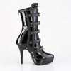 INDULGE-1038 Plateau Stiefeletten - Schwarz Lack von Devious – Ansicht 5