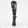 INDULGE-2028 Plateau Stiefel - Rot/Schwarz Lack von Devious – Ansicht 4