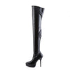 INDULGE-3000 Plateau Overknee Stiefel Schwarz Matt von Devious – Ansicht 3