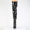 INDULGE-3026 Plateau Overknee Stiefel - Schwarz Lack von Devious – Ansicht 4
