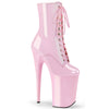 INFINITY-1020 Plateau Stiefeletten Lack Baby Pink von Pleaser