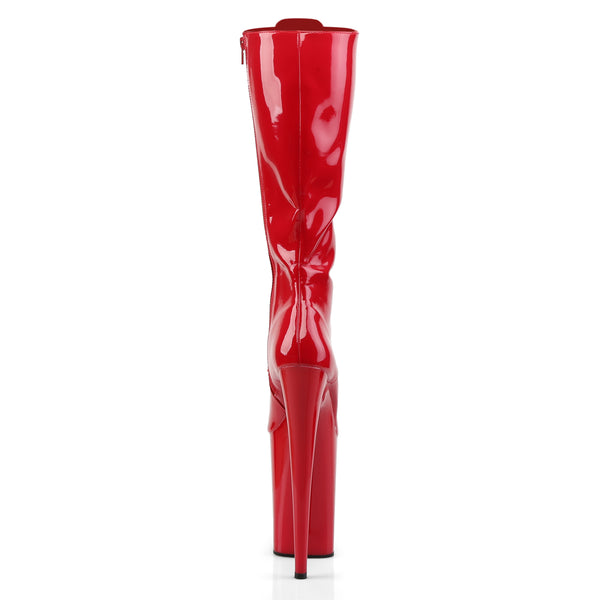 INFINITY-2020 Stiefel Plateauschuhe Rot | Pleaser