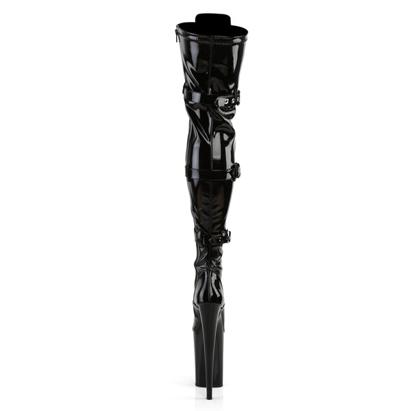 INFINITY-3028 Plateau Overknee Stiefel Schwarz Lack von Pleaser – Ansicht 4