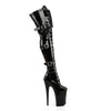 INFINITY-3028 Plateau Overknee Stiefel Schwarz Lack von Pleaser – Ansicht 5