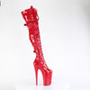 INFINITY-3028 - Plateau Overknee Stiefel - Rot Lack von Pleaser – Ansicht 5