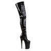 INFINITY-4000 Plateau Overknee Stiefel Schwarz Lack von Pleaser – Ansicht 5