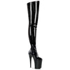 INFINITY-4000 Plateau Overknee Stiefel Schwarz Lack von Pleaser