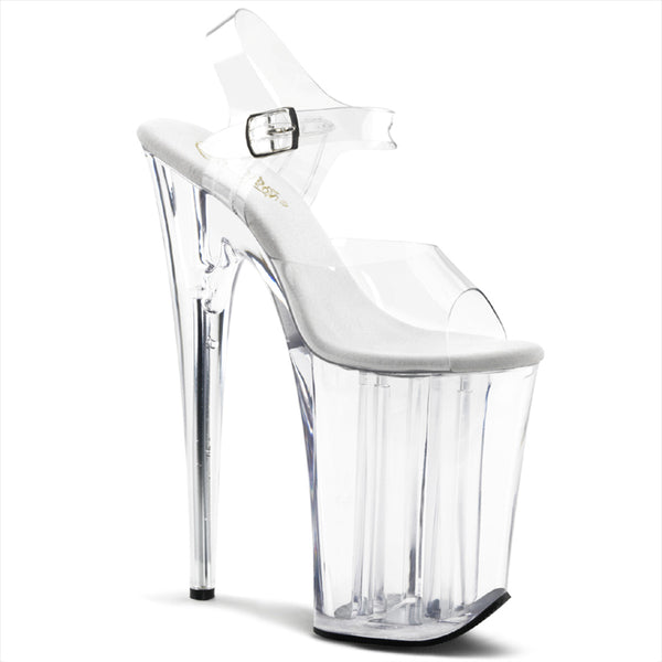 INFINITY-908 Plateau Sandaletten Transparent von Pleaser