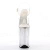 INFINITY-908MG Plateau Sandaletten weiss | Pleaser