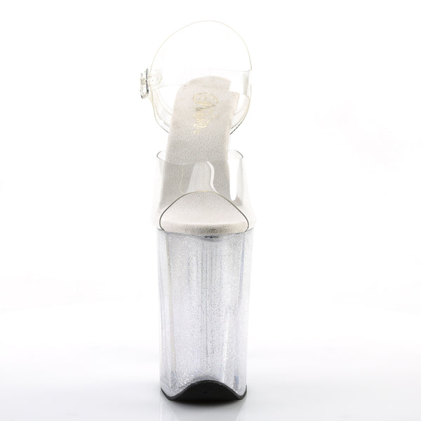 INFINITY-908MG Plateau Sandaletten weiss | Pleaser