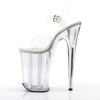 INFINITY-908MG Plateau Sandaletten weiss | Pleaser