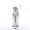 INFINITY-908MG Plateau Sandaletten weiss | Pleaser