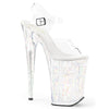 INFINITY-908MG Plateau Sandaletten weiss | Pleaser