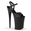 INFINITY-909 Plateau Sandaletten Schwarz Matt | Pleaser