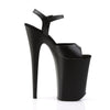 INFINITY-909 Plateau Sandaletten Schwarz Matt | Pleaser