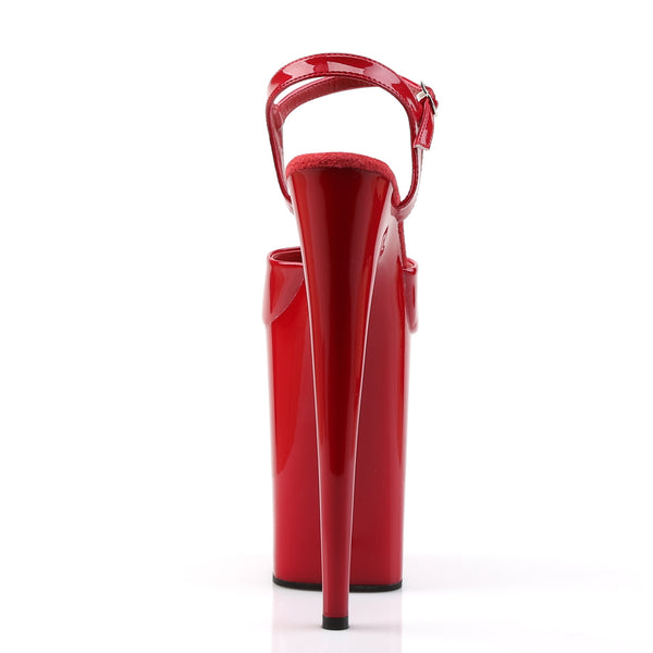 INFINITY-909 Sandalette Plateauschuhe Rot | Pleaser