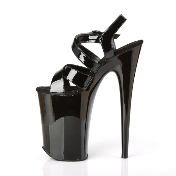 INFINITY-997 Plateau Sandaletten Lack Schwarz von Pleaser – Ansicht 3