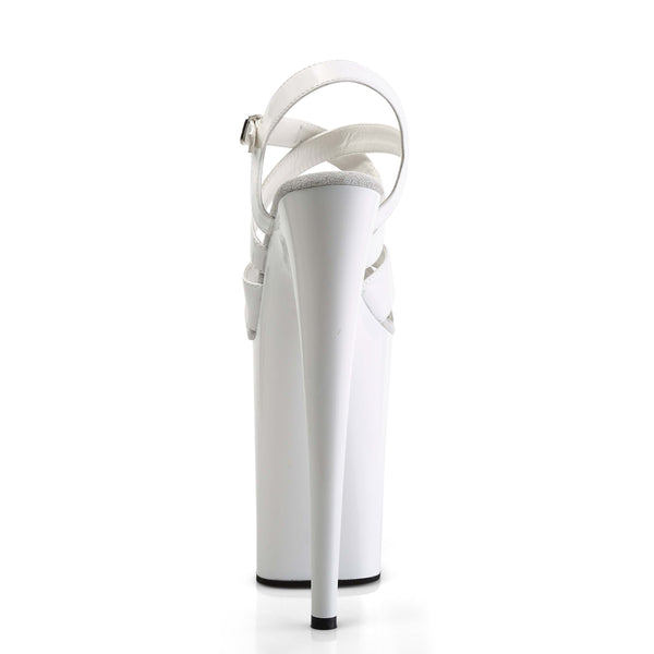 INFINITY-997 Plateau Sandaletten Lack Weiß von Pleaser – Ansicht 4