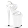 INFINITY-997 Plateau Sandaletten Lack Weiß von Pleaser