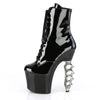 IRONGRIP-1020 Plateau Stiefeletten Lack Silber/Schwarz von Pleaser – Ansicht 3