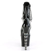 IRONGRIP-1020 Plateau Stiefeletten Lack Silber/Schwarz von Pleaser – Ansicht 4