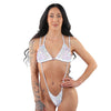 Weißes funkelndes Strass Slingshot Bikini Set von Pleaser Dancewear