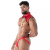 Roter Neoprene Jockbox im markanten Sport Look von TOF Paris – Ansicht 3