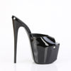 JUBILANT-01 Plateau Peeptoe Pantoletten - Schwarz Lack von Pleaser – Ansicht 5