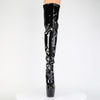 JUBILANT-3000 Overkneestiefel Plateauschuhe Schwarz | Pleaser