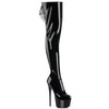 JUBILANT-3007 Plateau Overkneestiefel Schwarz Lack von Pleaser