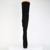 JUBILANT-3007 FS Plateau Overkneestiefel Schwarz Velour von Pleaser – Ansicht 2