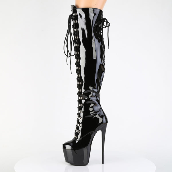 JUBILANT-3012 Plateau Stiefel Schwarz Lack von Pleaser – Ansicht 3