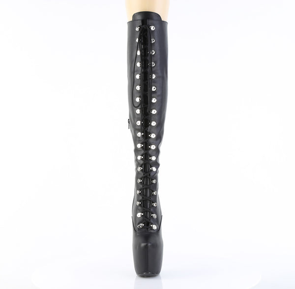 JUBILANT-3012 Plateau Stiefel Schwarz Matt von Pleaser – Ansicht 2