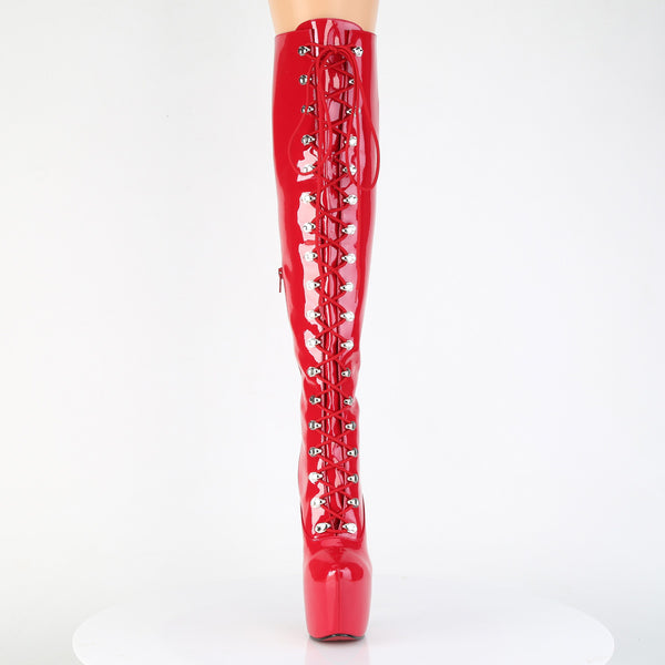JUBILANT-3012 Plateau Stiefel Rot von Pleaser – Ansicht 2