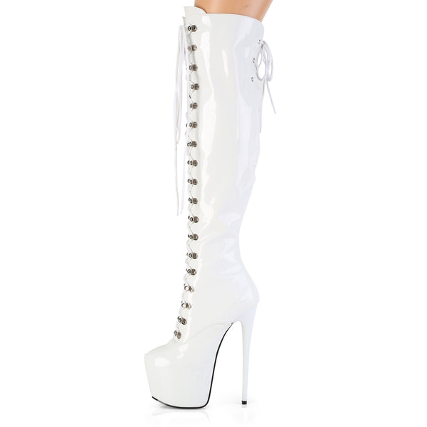 JUBILANT-3012 Plateau Stiefel Weiß von Pleaser – Ansicht 3