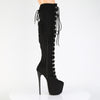 JUBILANT-3012FS Plateau Stiefel Schwarz Velour von Pleaser – Ansicht 5