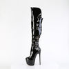 JUBILANT-3018 Overkneestiefel Plateauschuhe Schwarz | Pleaser