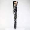 JUBILANT-4012 Overkneestiefel Plateauschuhe Schwarz | Pleaser