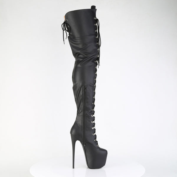 JUBILANT-4012 Overkneestiefel Plateauschuhe Schwarz | Pleaser