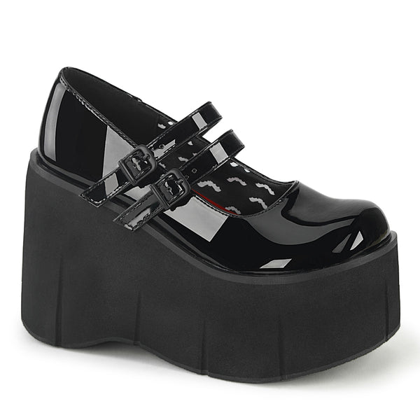 KERA-08 Plateau Schuh schwarz Lack Mary Janes von DemoniaCult