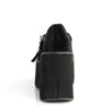 KERA-10 Plateau Schuh schwarz samt Fledermaus Schnallen Mary Janes von DemoniaCult – Ansicht 4