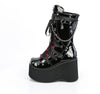 KERA-121 Plateau Stiefel Schwarz Lack von DemoniaCult – Ansicht 3