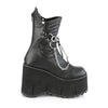KERA-130 Plateau Stiefeletten Ketten Detail matt schwarz von DemoniaCult – Ansicht 5