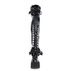KERA-303 Plateau Overknee Stiefel schwarz Lack Schnürung Schleifen von DemoniaCult – Ansicht 2