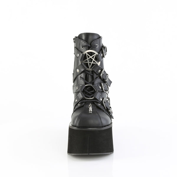 KERA-68 Plateau Stiefeletten Gothic Anhänger Schnallen schwarz Nieten von DemoniaCult – Ansicht 2