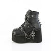 KERA-68 Plateau Stiefeletten Gothic Anhänger Schnallen schwarz Nieten von DemoniaCult – Ansicht 3