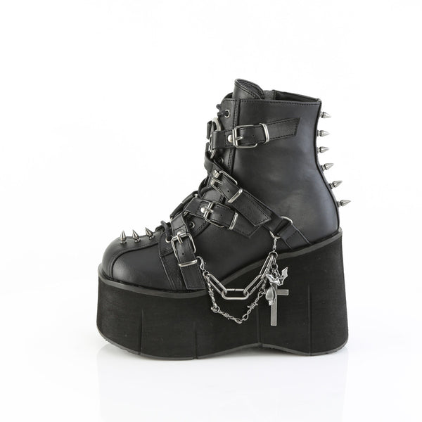 KERA-68 Plateau Stiefeletten Gothic Anhänger Schnallen schwarz Nieten von DemoniaCult – Ansicht 3