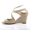 KIMBERLY-04 Sandaletten Beige Lack von Pleaser Pink Label – Ansicht 3